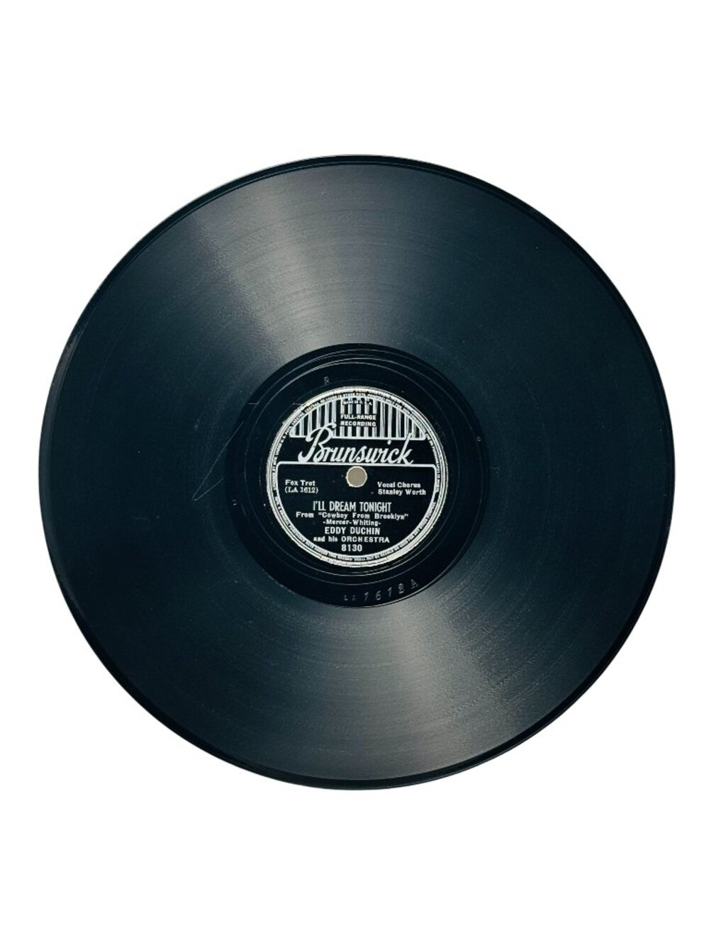 Eddy Duchin Ill Dream Tonight 10 Inch Shellac 78 RPM Brunswick 8130 VG+